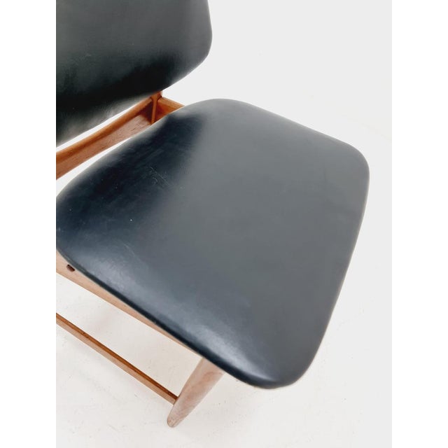 Danish Teak and Leather Chair by Arne Vodder for France & Daverkosen, 1960s For Sale - Image 6 of 11