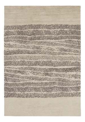 Aava NL Handknotted Rug in Wool and Natural Linen by Kristiina Lassus