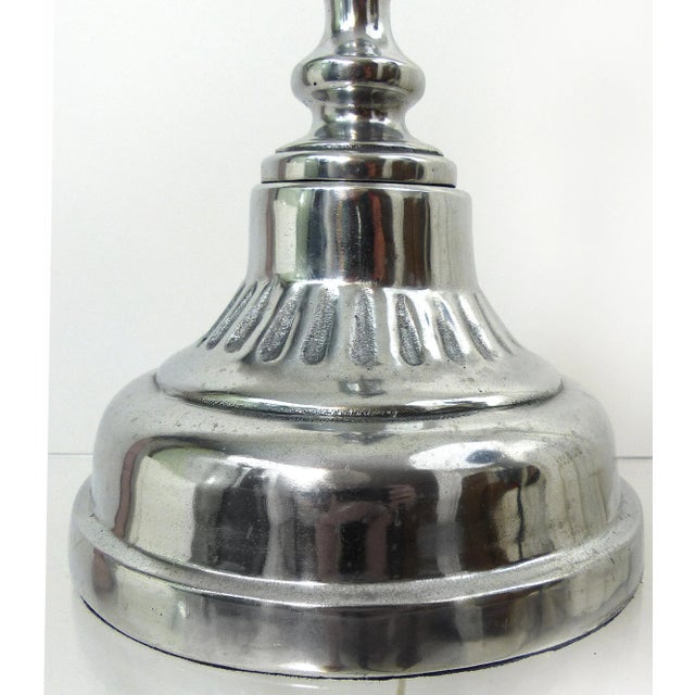 Cast Nickel Table Lamp For Sale - Image 4 of 8