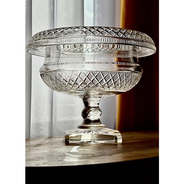 Antique Anglo-Irish Cut Glass Pedestal Bowl For Sale - Image 9 of 9