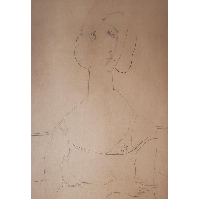 Amedeo Modigliani, Seated Woman in Shirt, 1959, Original Lithograph For Sale - Image 7 of 14