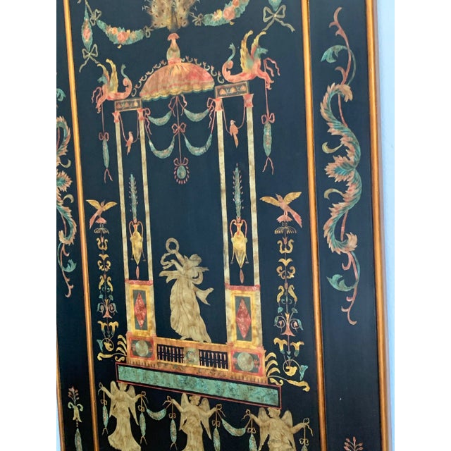 Contemporary Florentine-Style Neoclassical Decorative Panels — Pair For Sale - Image 3 of 13