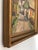 A vintage original oil painting of a Scandinavian village scene, dating from 1950. The painting shows colourful cottages...