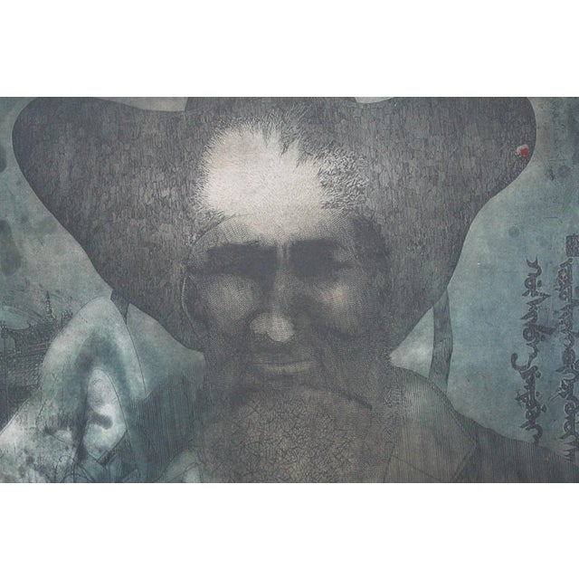 Rafal Strent, An Old Mongolian, Etching on Paper, 1986 For Sale - Image 3 of 10