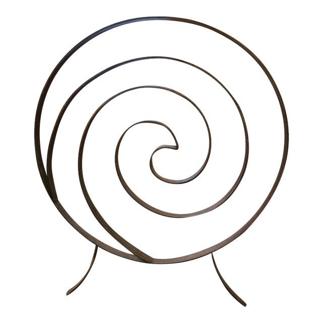 Vintage Heavy Wrought Iron & Metal Sculpture For Sale