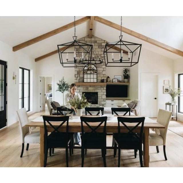 Metal Black Wrought Iron Chandelier From Visual Comforts For Sale - Image 7 of 7