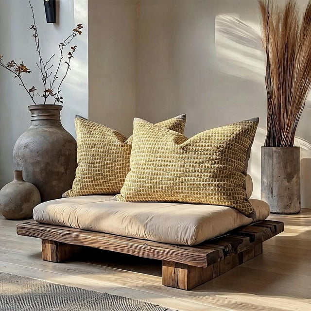 2020s Textural Masterpiece, Warm Earthy Palette & Fancy Yarns – A Set of 2 Decorative Pillow Covers 28” X 20” For Sale - Image 5 of 16