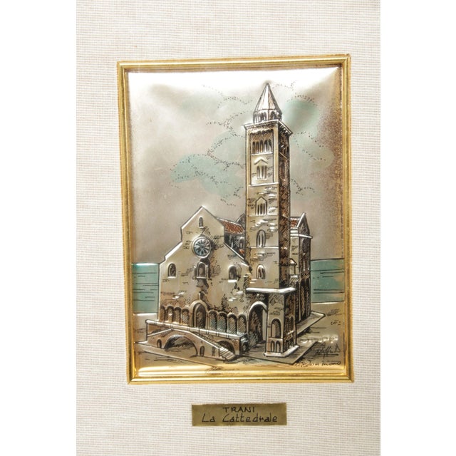 Late 20th Century Italian 'La Cattedrale, Trani' Sterling Silver Relief Wall Art For Sale In Philadelphia - Image 6 of 12