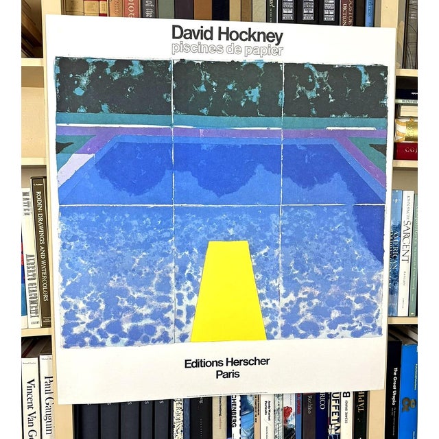 David Hockney Original 1980 Piscines De Papier Exhibition Poster For Sale In New York - Image 6 of 10