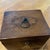 American Antique Wooden Inlaid Tea Caddy / Lock Box Small Lid, Lined For Sale - Image 3 of 11
