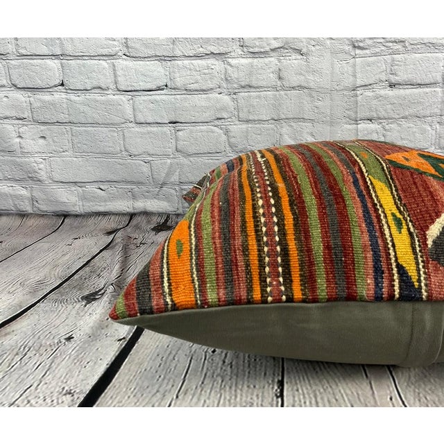 20 x 20 Kilim Pillow Turkish Cushion Natural Istanbul Dreams Pillow Cushion Cover For Sale - Image 4 of 4