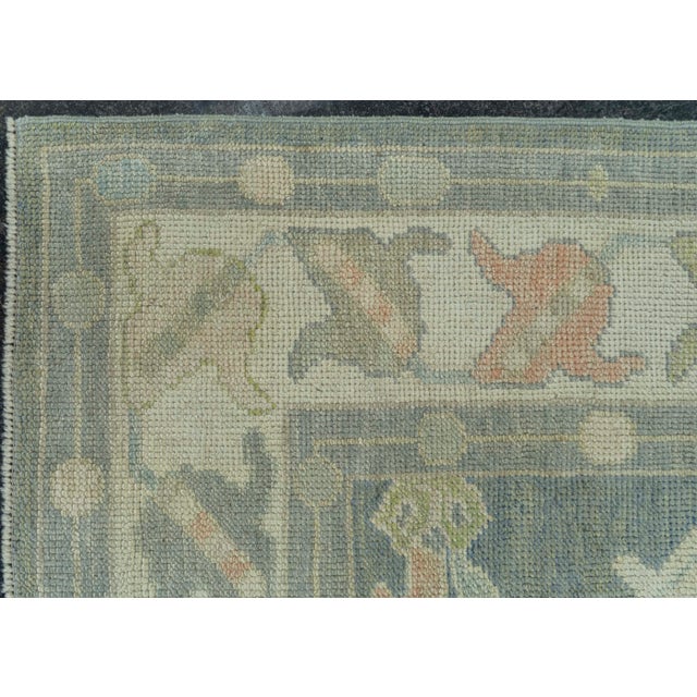 Turkish Oushak Rug 3'10" x 5'4" #20109 For Sale - Image 4 of 8