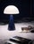 Postmodern Art Deco Revival Italian Prisma Table Lamps in Blue Marble and Opal Glass, 1990s, Set of 2, in Flawless...