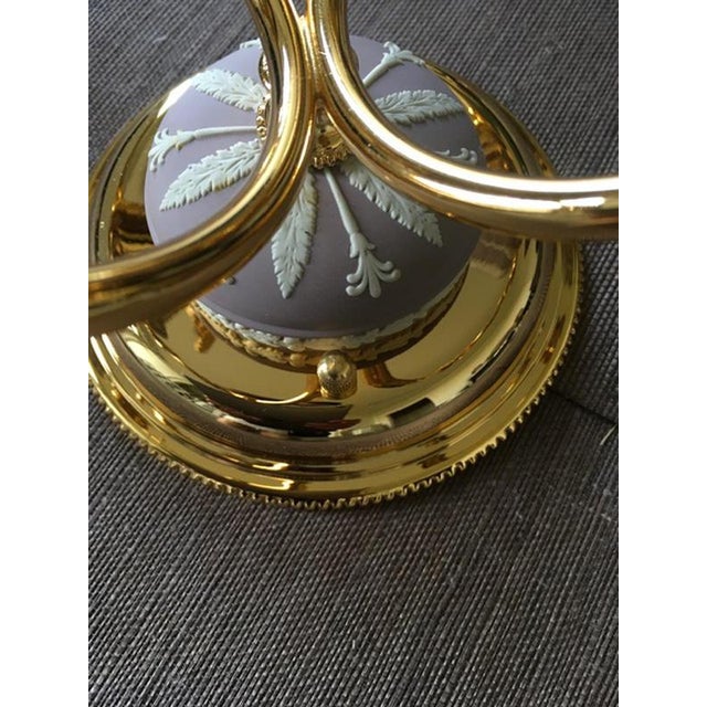 Postmodern Brass Porcelain Wall Lights, Italy, 1970s, Set of 2 For Sale - Image 6 of 18