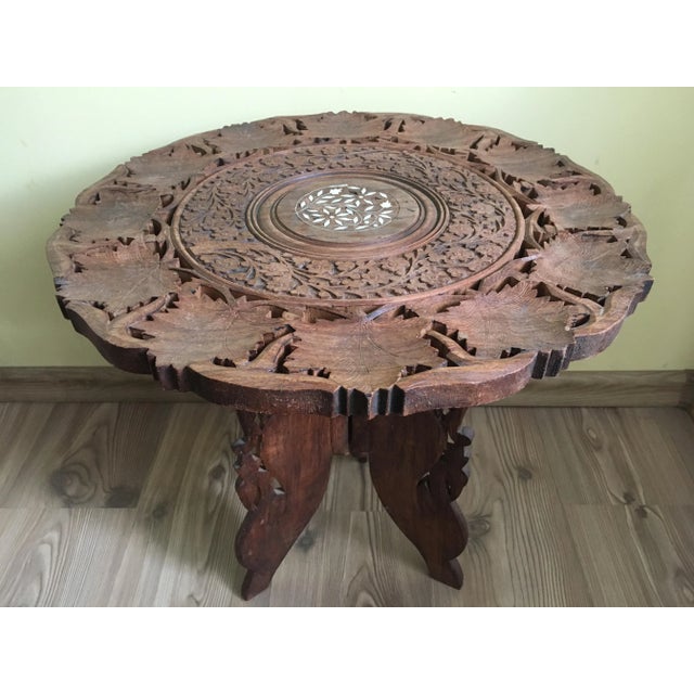 Carved Teak Coffee Table, 1970s For Sale - Image 6 of 12