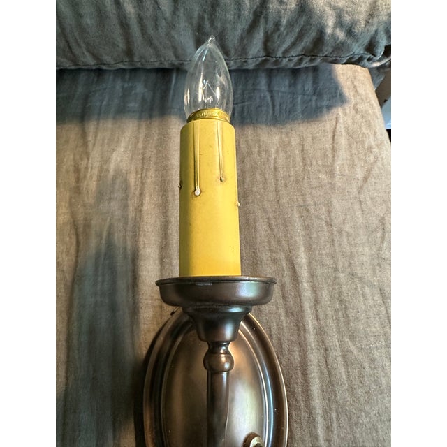 Antique Brass Wall Sconce For Sale In New York - Image 6 of 6