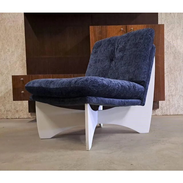Mid-Century Modern Set of White Plywood Lounge Chairs, 1960s For Sale - Image 3 of 14