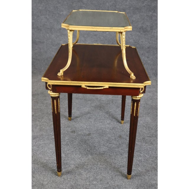 Fine Quality French Dore' Bronze and Mahogany Directoire Dessert Tray Top Table For Sale - Image 12 of 12