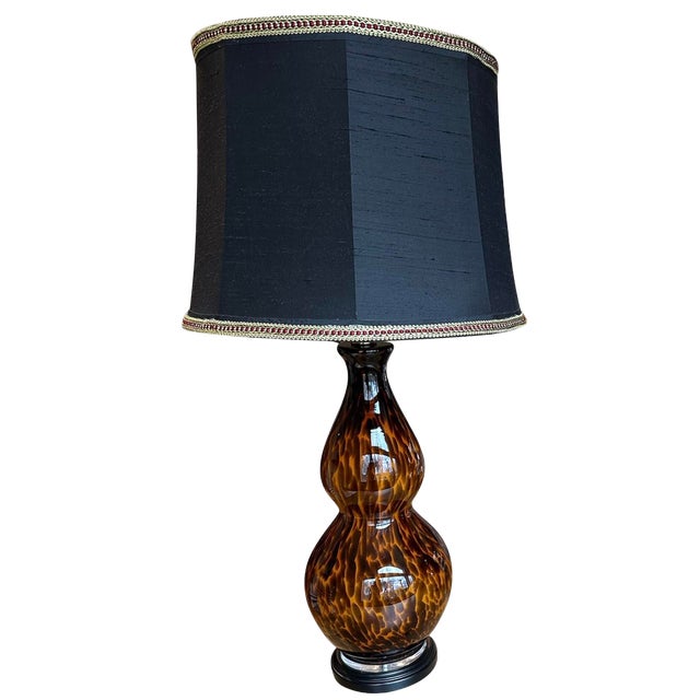 Bombay Blown Tortoise Art Glass Lamp For Sale - Image 12 of 15
