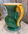 Art Deco 1930s Czechoslovakia Lostro Green Ceramic Pitcher For Sale - Image 3 of 5