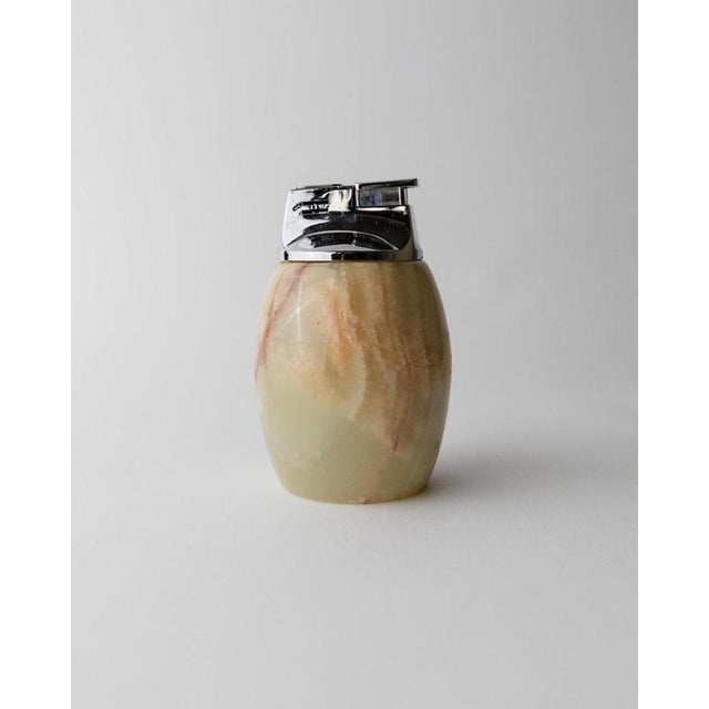 Vintage Alabaster Table Lighter from by Piezo, Italy, 1960s For Sale - Image 5 of 11