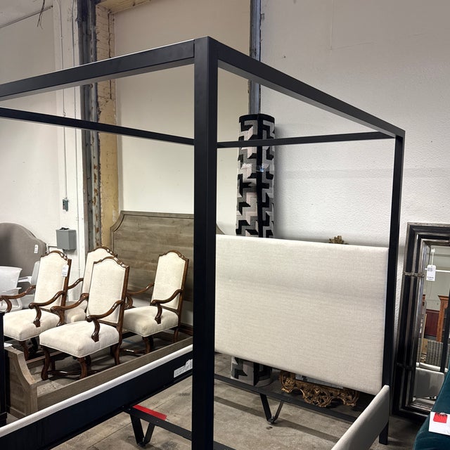 Queen Size Pottery Barn Atwell Canopy Bed Frame For Sale - Image 9 of 12