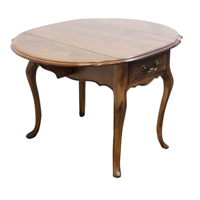 Ethan Allen Country French Collection Solid Birch 36" Drop Leaf Accent End Table 26-8302 For Sale - Image 10 of 18