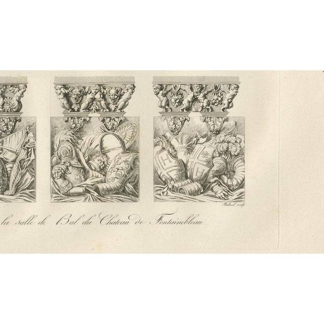 Early 19th Century Louis-Pierre Baltard, Fontainebleau Ballroom Consoles, 1803, Engraving For Sale - Image 5 of 10