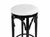 Art Deco Stools in Lacquered Wood and White Leather, Italy, 1970s, Set of 2 For Sale - Image 3 of 5