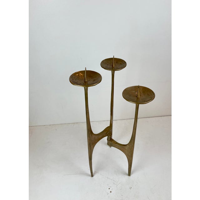 Mid-Century Modern Brutalist Floor Candleholder by Michael Harjes, Germany, 1960 For Sale - Image 3 of 14