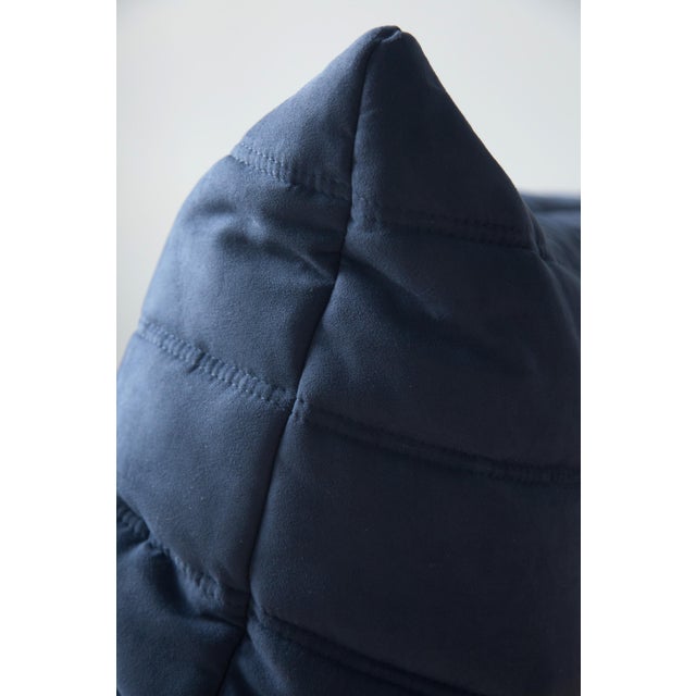 Blue Microfiber Togo Living Room by Michel Ducaroy for Ligne Roset, 1970, Set of 5 For Sale - Image 11 of 17