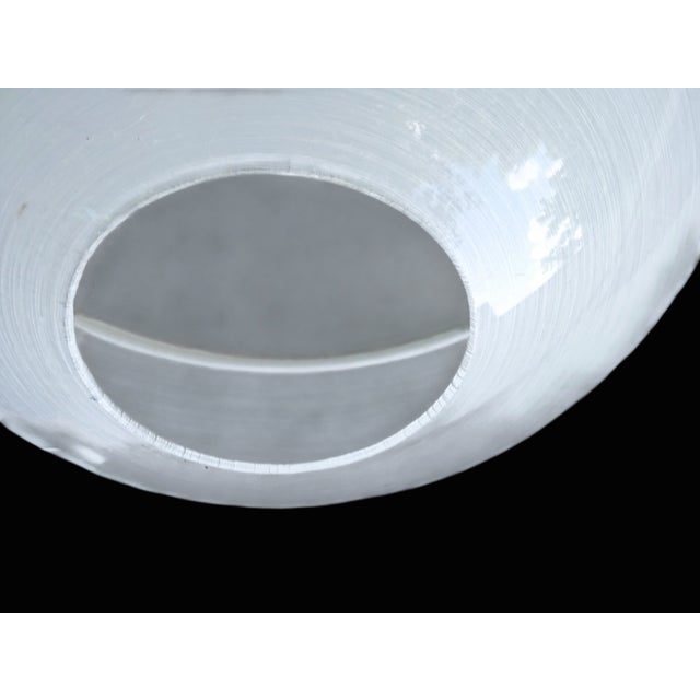 Vintage Italian Space Age Pendant Light in Acrylic Glass, Chrome and Steel, 1970s For Sale - Image 3 of 12