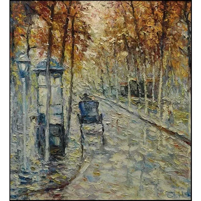 Paint "After Rain" Naim Lamidov Original Oil Painting on Stretched Canvas, Framed For Sale - Image 7 of 8