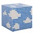 Hikari Cube Cloud Tile Accent Table in Light Blue / White For Sale In Philadelphia - Image 6 of 7
