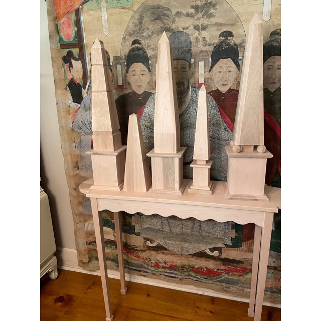 2020s Contemporary Irwin and Lane Large Handmade Wood Obelisk For Sale - Image 5 of 10