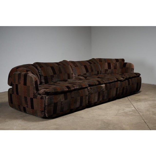 Confidential 3-Seater Sofa, 2-Seater Sofa and Lounge Chair attributed to Alberto Rosselli for Saporiti, 1970s, Set of 3 For Sale - Image 3 of 18