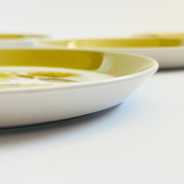 Green Mid Century Mikasa Duplex Dahlia by Ben Seibel Salad Plates - Set of 5 For Sale - Image 8 of 13