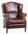 Vintage Sheep Leather Wing Chair For Sale