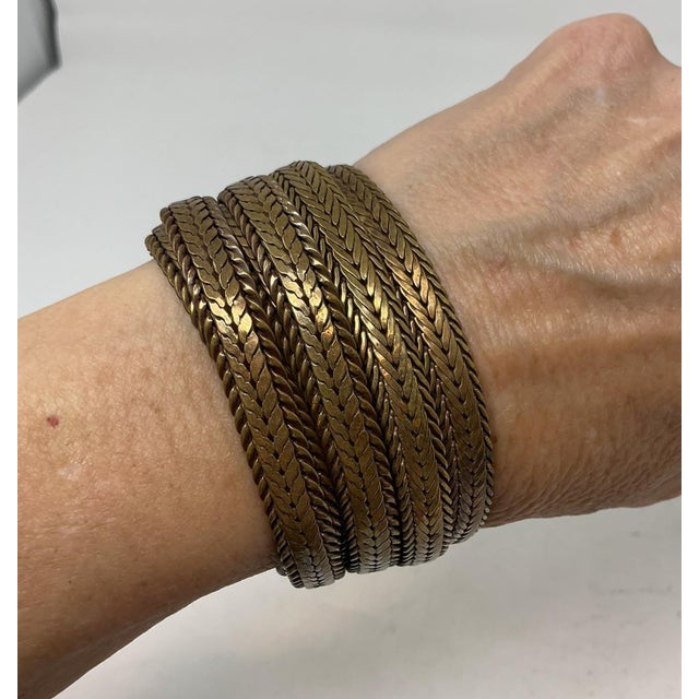 Stephen Dweck Sterling Silver Bracelet, Bronze Patina Seven strands with Seven strands with bronze patina. Toggle Clasp...