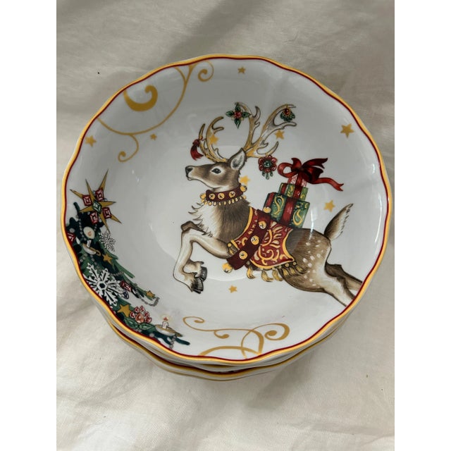 Farmhouse Williams-Sonoma Twas the Night Before Christmas Salad Bowls-Set of 4 For Sale - Image 3 of 4