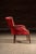 Wood Vintage Leather Channel-Back Armchair With Nailhead Trim in Red For Sale - Image 7 of 9