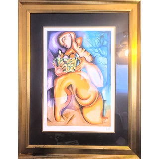 Alexandra Nechita Signed Lithograph a New Tomorrow Cubist Idem Paris Framed For Sale