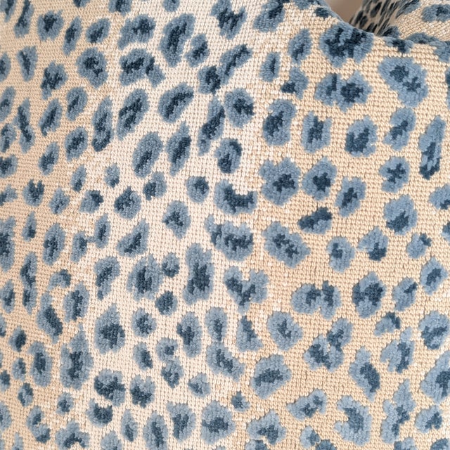 Textile Cowtan & Tout Ocelot 24" Pillows in Azure For Sale - Image 7 of 7