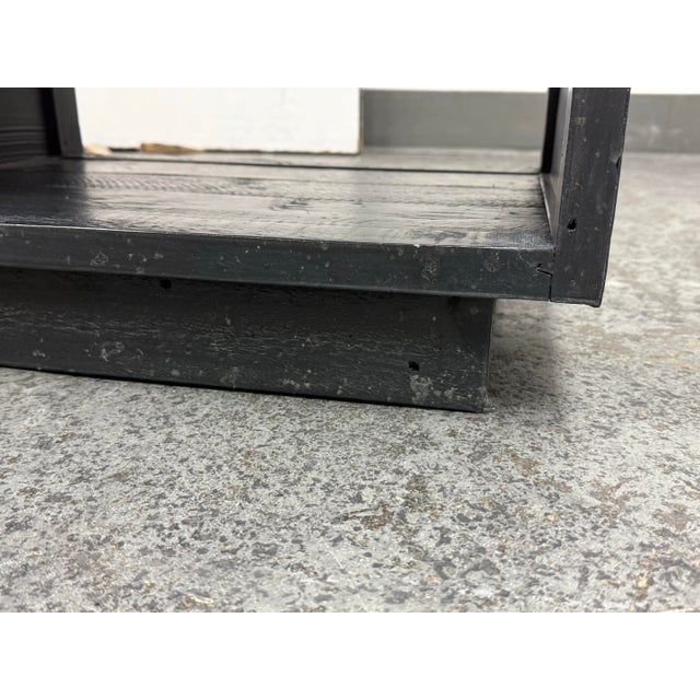 West Elm Plank Wood Nightstand For Sale - Image 10 of 12