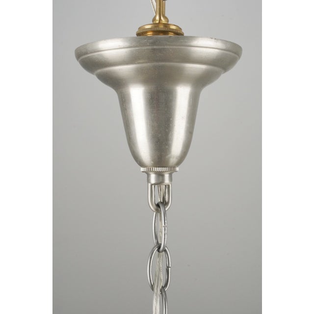 Mid 20th Century Restored Clear Crystal Five Arm Chandelier For Sale - Image 10 of 12