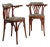 Curved Wooden Palmette Armchairs from Hilma, Belgium, Set of 2 For Sale