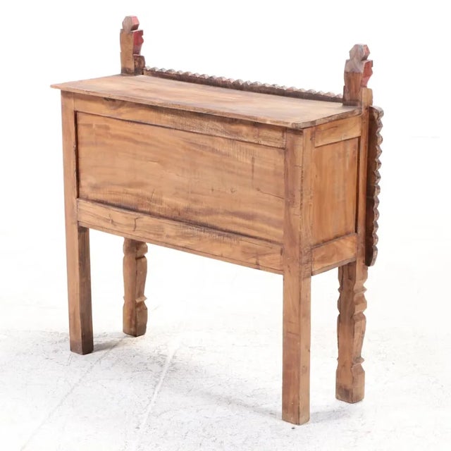 Paint Vintage Indian Painted Mirrored Damchiya Dowry Chest For Sale - Image 7 of 10