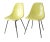 Yellow Mid 20th Century Early Eames for Herman Miller Fiberglss Shell Chairs - a Pair For Sale - Image 8 of 9