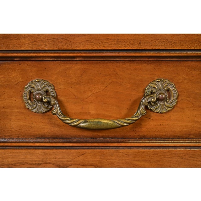 Brown Henredon French Regency Louis XVI Carved Fruitwood Long Dresser or Credenza, Circa 1960s For Sale - Image 8 of 16