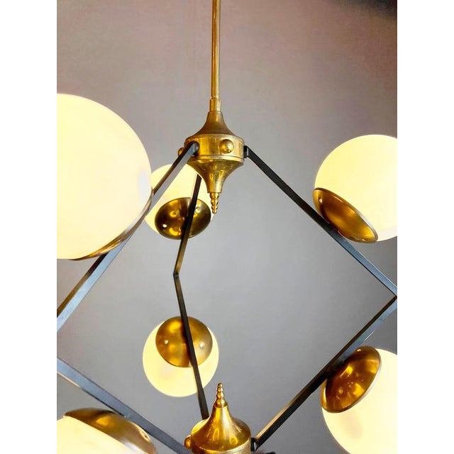 Mid-Century Italian Chandelier, 1960s For Sale - Image 6 of 7